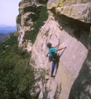 Dennis moving up to the initial roof on the Noodler