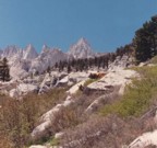 Mt. Whitney and surrounding spires as seen from the approach