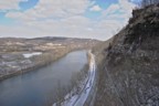 The Deleware River as seen from a prominent point in the amphitheatre above Mixed Emotions