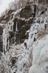 Joe soloes the route "Left Side" with the routes "Pencil" and "Evil Twin" in the background