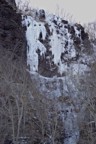 The routes "Pencil" (on the left) and "Evil Twin" (just to the right) as seen from the towpath