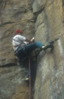 John stuffed in a crack at the top of Zag