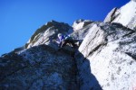 Jim leading the first pitch of the Great Gendarme or Mt. Stuart