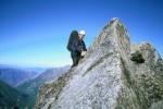 Ade traversing along the North Ridge of Mt. Stuart