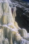 Tommy climbs Cascade Falls on the right -- many lines can be climbed on this massive piece of ice, from WI3 to WI4