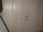 Hand made maple plug outlet cover and telephone jack