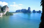 View from the top of Chicken Muscle, looking towards East Rai Lei Beach