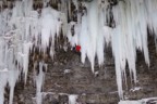 Bones reaches the ice and climbs onto the curtain