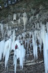 Bones rests in the ice cave