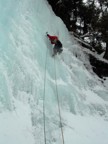 One of the easier lines in the Gorge, Salmon Runs climbs the right side of the Amphitheatre wall