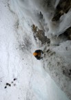 Griz leads the first ascent of Chum Stick -- the Chum column taken directly