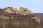 The north and south peaks as seen from town