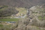 The town of Seneca Rocks as seen from South Peak