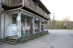 Downtown Seneca Rocks; the "Porch" is on the left, the standard climber dinner spot