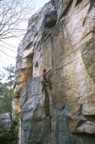 Will leading Black Crack, a nice 5.10 crack left of Lost City Crack