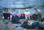 The gang hanging out at the base of Turdland