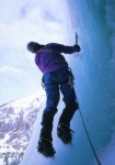 Simeon starting out from the third/cave belay