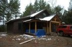 The first snow on the Hut