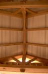 The finished maple ceiling; we're very excited to see our maple in use
