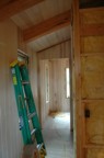 Paneling in the bathroom, partially complete