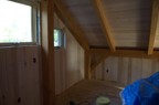 Paneling in the loft just after it was completed