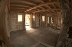 The completed stone floor before the sealer is applied