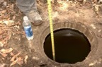 In the spring, there was 9' of water in the well