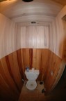 Fisheye view of the toilet closet