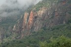 These corners are known as Elephant Rocks. The route we climbed goes up between the two huge corners.