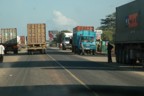 Crowded truck traffic on the Mombasa Road