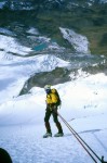 Jim, rapping off the headwall on Auzangate