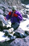 Eating soup at high camp