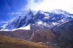 View looking back at Campa Pass (on the left) and the lakes of Ticllacocha