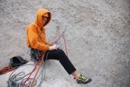 Belaying at the top of P5