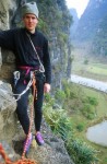 At the second belay on Happy New Year
