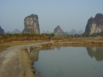 Jim on mountain bike in Chinese countryside