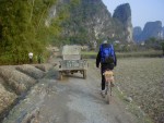 Jim on mountain bike in Chinese countryside