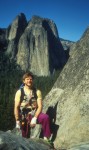 Jim with the massive Cathedral Rocks in the background