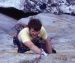 Jim following the second pitch of Central Pillar of Frenzy