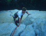 Jim nearing the top of the first pitch of Moby Dick